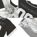 personalized chicago white sox arrow fade black white jersey best selling