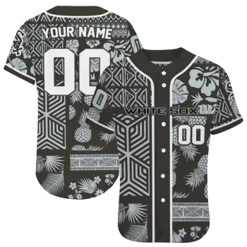 personalized chicago white sox pineapple palm geo black jersey best selling