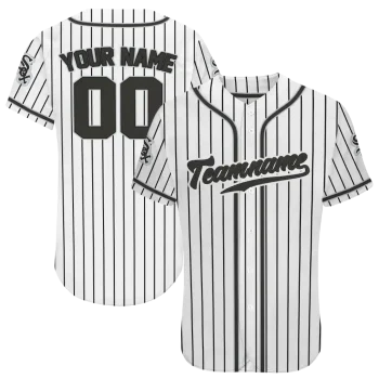 personalized chicago white sox pinstripe lines white jersey best selling