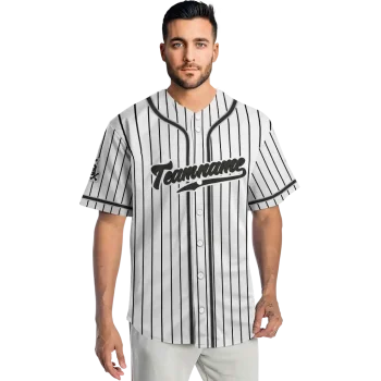 personalized chicago white sox pinstripe lines white jersey fashion forward