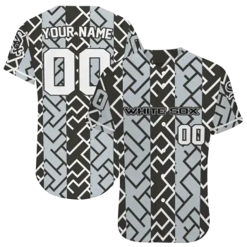 personalized chicago white sox squares grid black jersey best selling