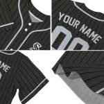 personalized chicago white sox stripe pattern black jersey best selling