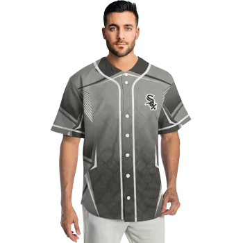 personalized chicago white sox wavy flow black jersey fashion forward