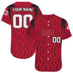 personalized cincinnati reds chevron rhythm red jersey best selling