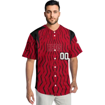 personalized cincinnati reds chevron rhythm red jersey fashion forward