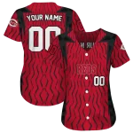personalized cincinnati reds chevron rhythm red jersey best selling