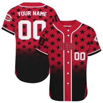 personalized cincinnati reds star burst black jersey best selling