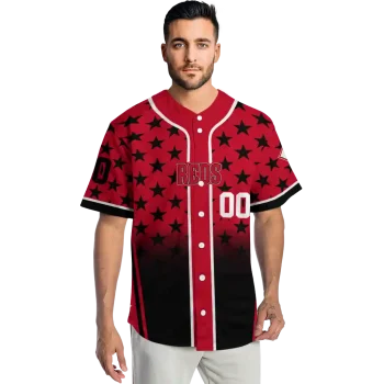 personalized cincinnati reds star burst black jersey fashion forward