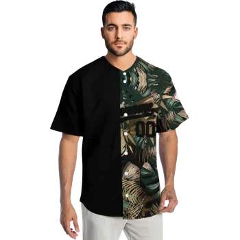 personalized cincinnati reds tropical foliage black jersey fashion forward