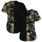 personalized cincinnati reds tropical foliage black jersey best selling