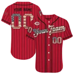 personalized cincinnati reds vertical stripes red jersey best selling