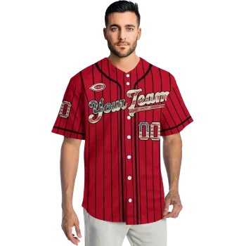 personalized cincinnati reds vertical stripes red jersey fashion forward