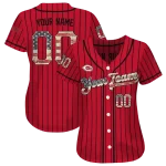 personalized cincinnati reds vertical stripes red jersey best selling