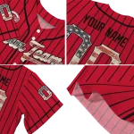 personalized cincinnati reds vertical stripes red jersey best selling