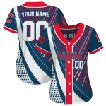 personalized cleveland guardians curved stripes navy blue white jersey best selling