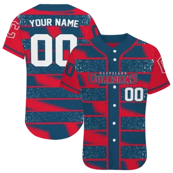 personalized cleveland guardians edgy stripes navy blue jersey best selling