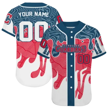 personalized cleveland guardians pattern drip navy blue white jersey best selling