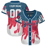 personalized cleveland guardians pattern drip navy blue white jersey best selling