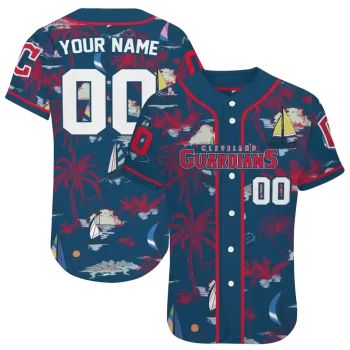 personalized cleveland guardians sailboat island navy blue jersey best selling