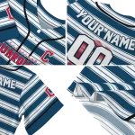 personalized cleveland guardians stripe layers navy blue white jersey best selling