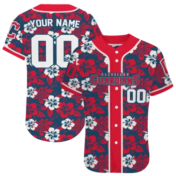 personalized cleveland guardians tropical hibiscus red jersey best selling