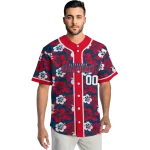 personalized cleveland guardians tropical hibiscus red jersey best selling
