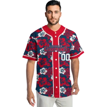 personalized cleveland guardians tropical hibiscus red jersey fashion forward