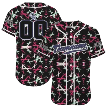 personalized colorado rockies abstract x black jersey best selling