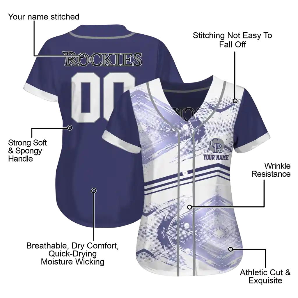 personalized colorado rockies arrow fade blue white jersey latest model personalized colorado rockies arrow fade blue white jersey latest model
