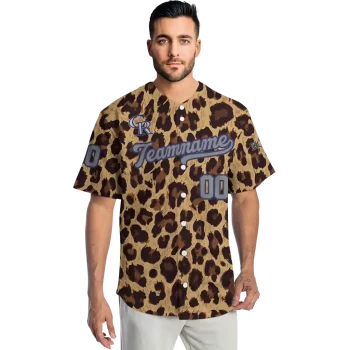 personalized colorado rockies leopard spot jersey fashion forward