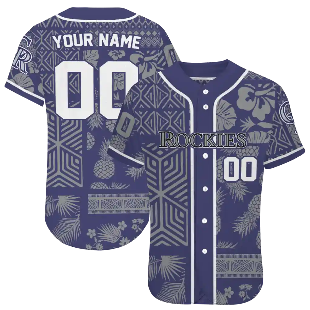 personalized colorado rockies pineapple palm geo blue jersey best selling personalized colorado rockies pineapple palm geo blue jersey best selling