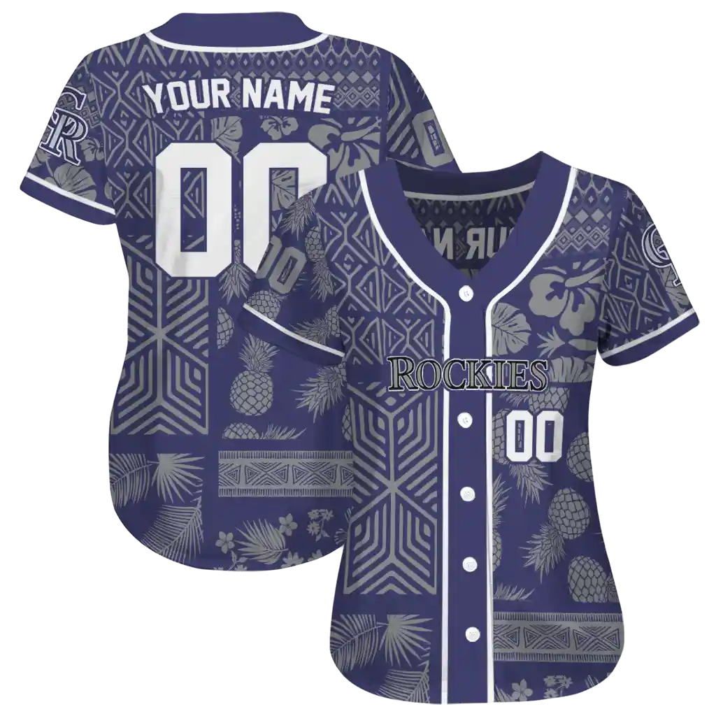 personalized colorado rockies pineapple palm geo blue jersey high quality personalized colorado rockies pineapple palm geo blue jersey high quality