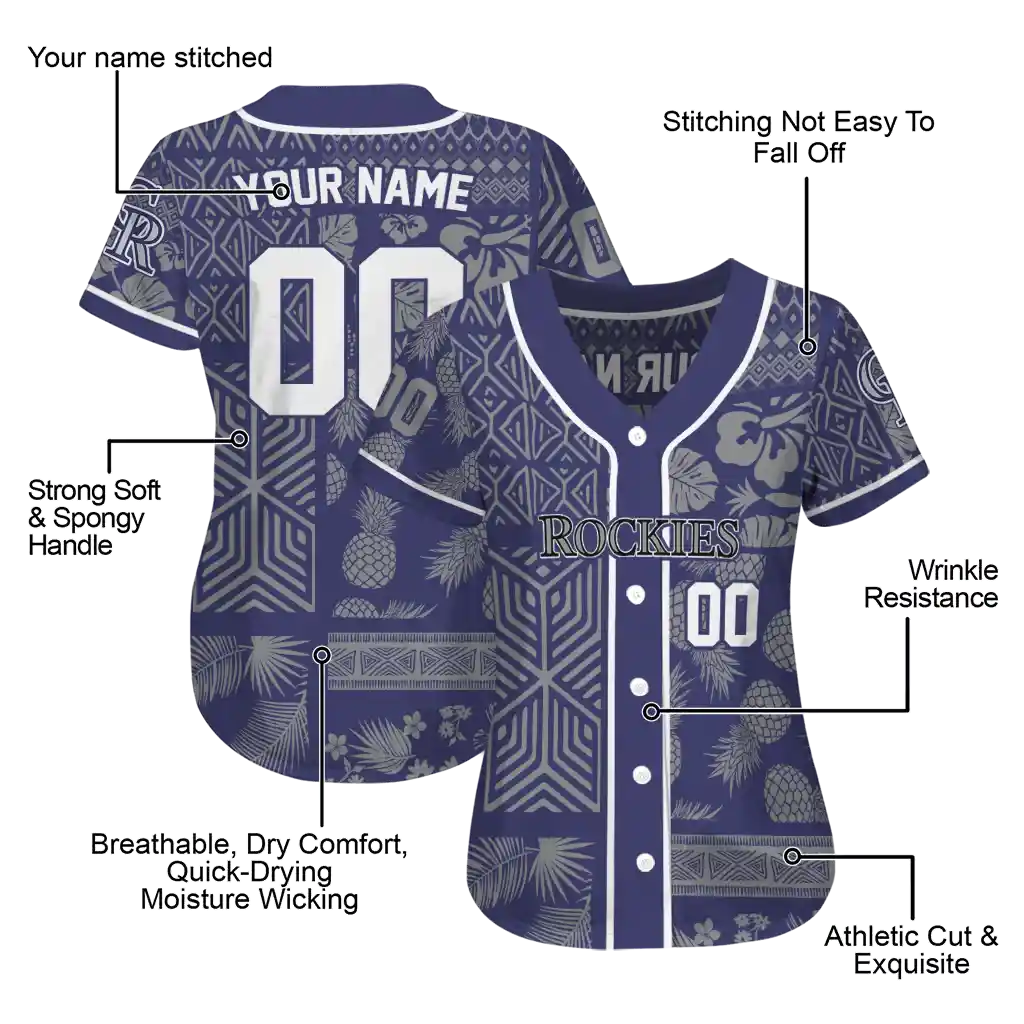 personalized colorado rockies pineapple palm geo blue jersey latest model personalized colorado rockies pineapple palm geo blue jersey latest model