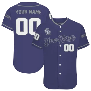 personalized colorado rockies plain classic blue jersey best selling