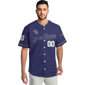 personalized colorado rockies plain classic blue jersey fashion forward