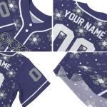 personalized colorado rockies snowflake festive blue jersey best selling