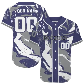 personalized colorado rockies splash swirl blue jersey best selling