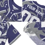 personalized colorado rockies splash swirl blue jersey best selling