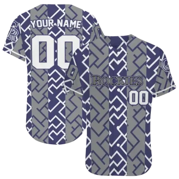 personalized colorado rockies squares grid blue jersey best selling