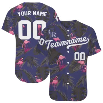 personalized colorado rockies tropical flamingo blue jersey best selling