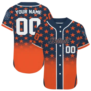 personalized detroit tigers star burst orange jersey best selling