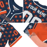 personalized detroit tigers star burst orange jersey best selling