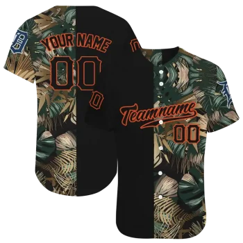 personalized detroit tigers tropical foliage black jersey best selling