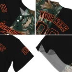personalized detroit tigers tropical foliage black jersey best selling