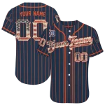 personalized detroit tigers vertical stripes navy jersey best selling