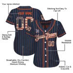 personalized detroit tigers vertical stripes navy jersey best selling