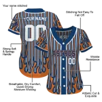 personalized houston astros blazing stripes blue jersey best selling