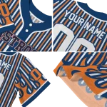 personalized houston astros blazing stripes blue jersey best selling