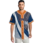 personalized houston astros curved stripes blue white jersey best selling