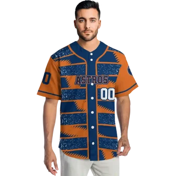 personalized houston astros edgy stripes blue jersey fashion forward